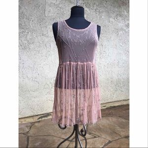 Free People Beaded Mesh Slip